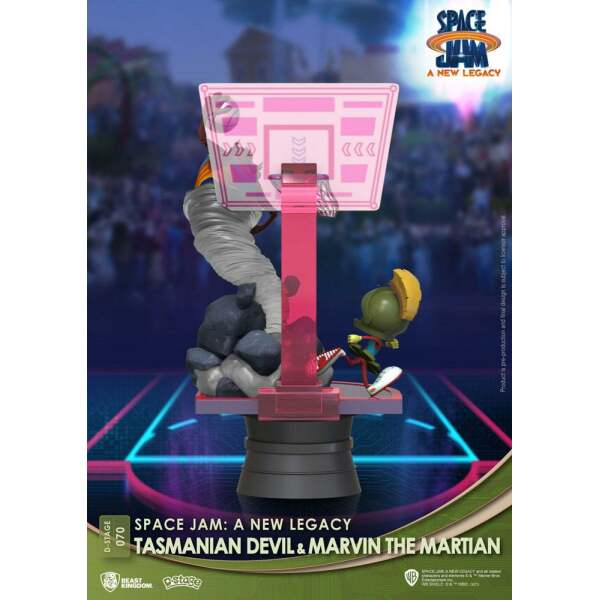 Diorama Tasmanian Devil & Marvin The Martian Space Jam: A New Legacy, PVC D-Stage New Version 15cm Beast Kingdom - Collector4U.com