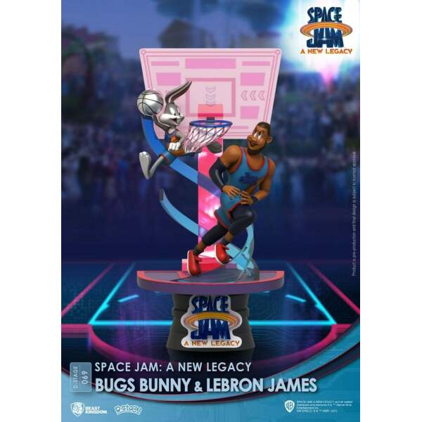 Diorama Bugs Bunny & Lebron James Space Jam: A New Legacy, PVC D-Stage New Version 15cm Beast Kingdom - Collector4U.com