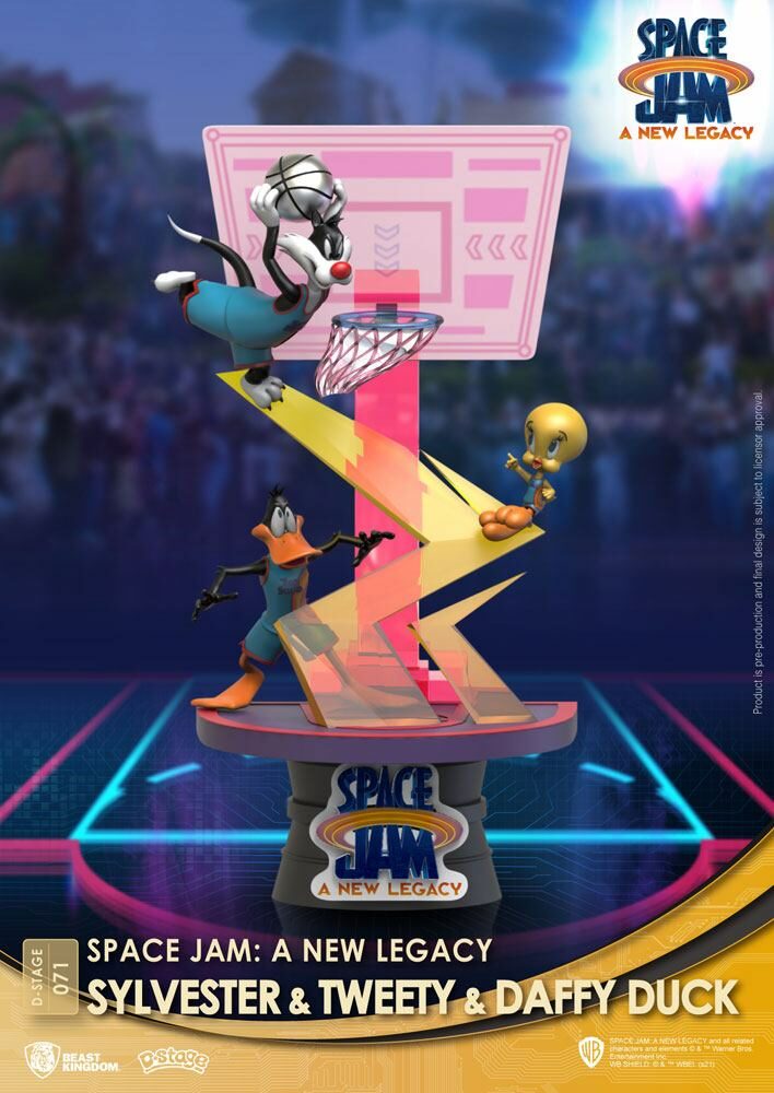 Diorama Sylvester & Tweety & Daffy Duck Space Jam: A New Legacy, PVC D-Stage Standard Version 15cm Beast Kingdom