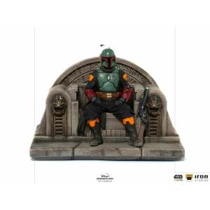 Estatua Boba Fett on Throne Star Wars The Mandalorian 1/10 Deluxe Art Scale 18 cm Iron Studios - Collector4U.com