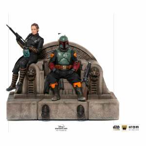 Estatua Boba Fett & Fennec on Throne Star Wars The Mandalorian 1/10 Deluxe Art Scale 23 cm Iron Studios - Collector4U.com