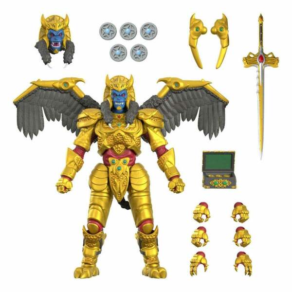 Figura Goldar Mighty Morphin Power Rangers Galácticos Ultimates 20 cm Super7 - Collector4U.com