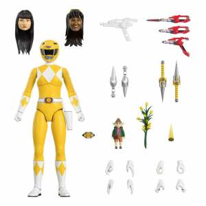 Figura Yellow Ranger Mighty Morphin Power Rangers Galácticos Ultimates 18 cm Super7 - Collector4U.com