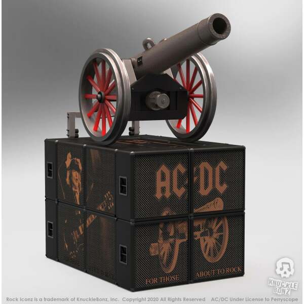 Estatua Ac Dc Cannon For Those About To Rock Rock Ikonz On Tour Knucklebonz