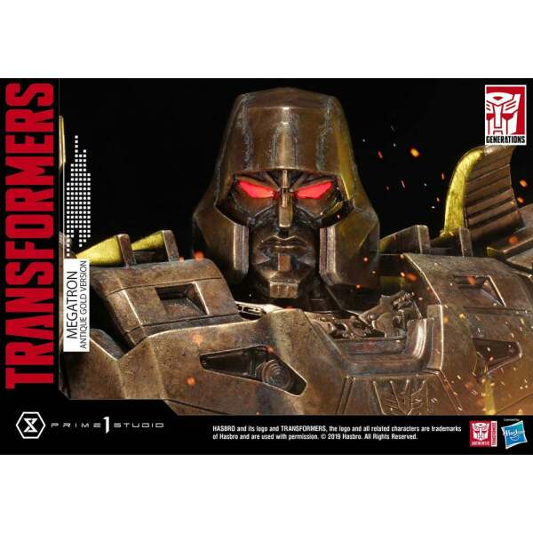 Estatua Megatron Transformers: G1 Antique Gold 60 cm Prime 1 Studio - Collector4U.com