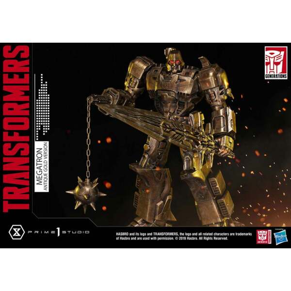 Estatua Megatron Transformers: G1 Antique Gold 60 cm Prime 1 Studio - Collector4U.com