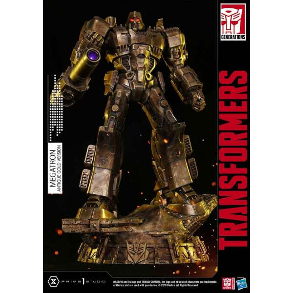 Estatua Megatron Transformers: G1 Antique Gold 60 cm Prime 1 Studio - Collector4U.com