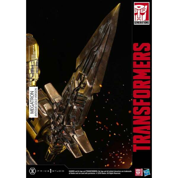 Estatua Megatron Transformers: G1 Antique Gold 60 cm Prime 1 Studio - Collector4U.com