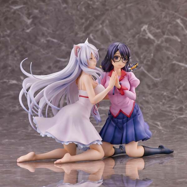 Estatua Tsubasa Hanekawa Set Nekomonogatari Monogatari Series PVC 19cm Union Creative - Collector4U.com