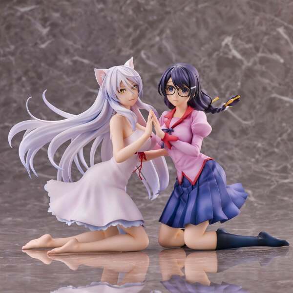 Estatua Tsubasa Hanekawa Set Nekomonogatari Monogatari Series PVC 19cm Union Creative - Collector4U.com