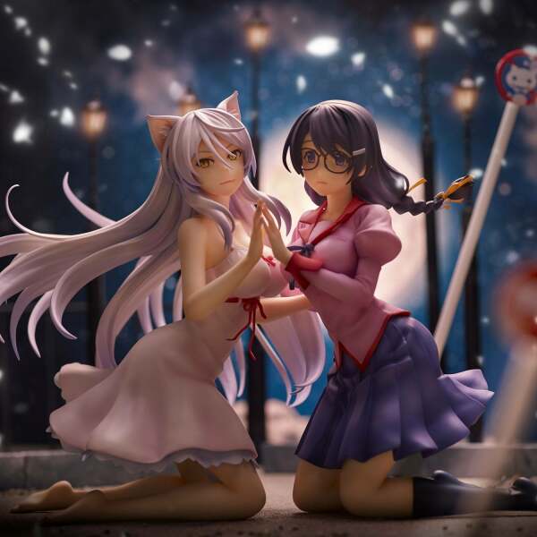 Estatua Tsubasa Hanekawa Set Nekomonogatari Monogatari Series PVC 19cm Union Creative - Collector4U.com