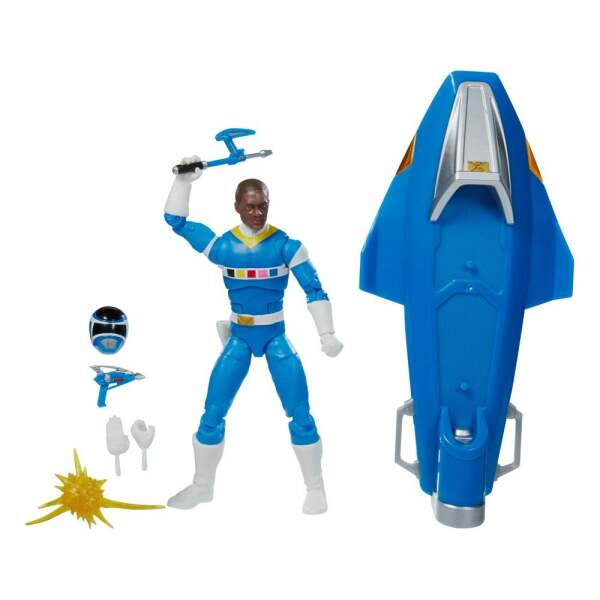 Figura Blue Ranger & Galaxy Glider Power Rangers in Space Lightning Collection 2022 15cm Hasbro - Collector4U.com