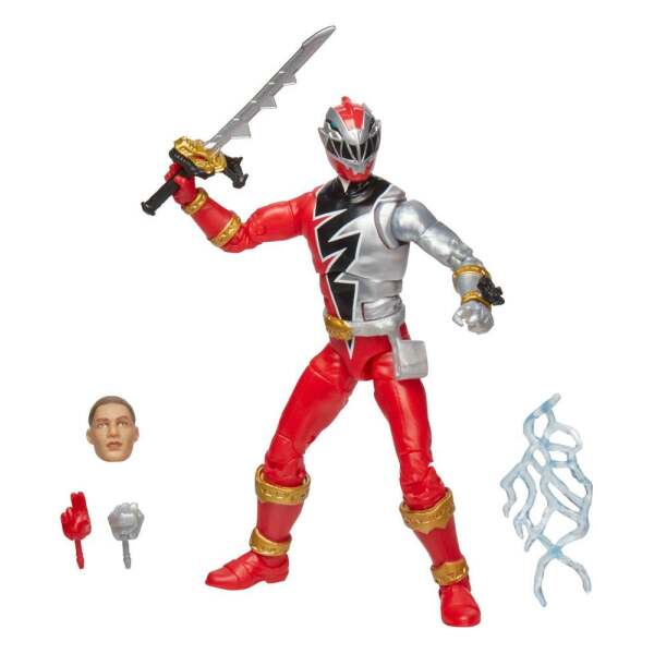 Figura Red Ranger Power Rangers Dino Fury Lightning Collection 2022 15cm Hasbro - Collector4U.com