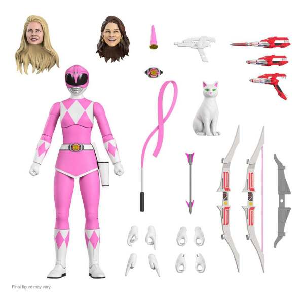 Figura Ultimates Pink Ranger Mighty Morphin Power Rangers Galácticos 18cm Super7