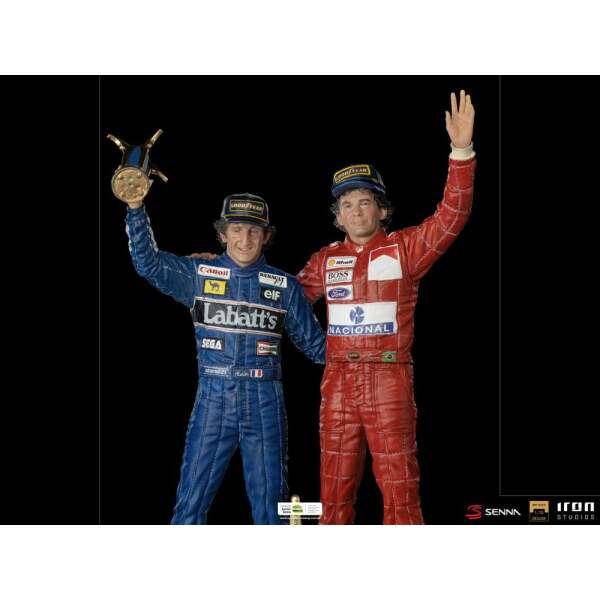 Estatua Alain Prost & Ayrton Senna (The Last Podium 1993) 1/10 Deluxe Art Scale 27cm Iron Studios - Collector4U.com