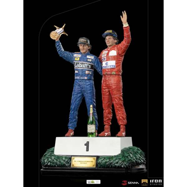 Estatua Alain Prost & Ayrton Senna (The Last Podium 1993) 1/10 Deluxe Art Scale 27cm Iron Studios - Collector4U.com