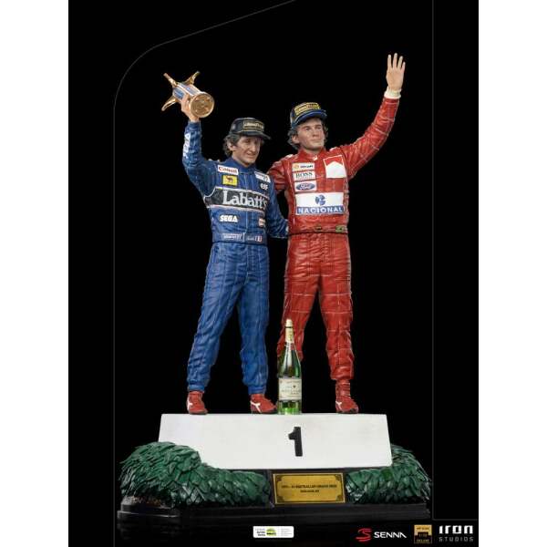 Estatua Alain Prost & Ayrton Senna (The Last Podium 1993) 1/10 Deluxe Art Scale 27cm Iron Studios - Collector4U.com