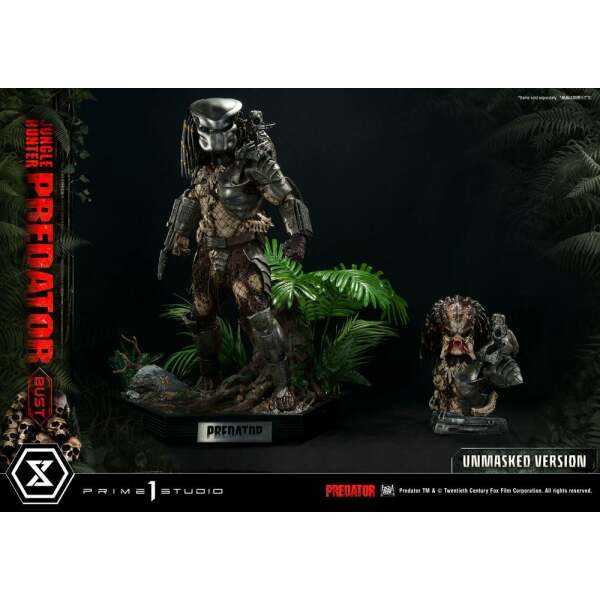 Busto Predator Unmasked Version 1/3 Jungle Hunter Predator 37cm Prime 1 Studio - Collector4U.com