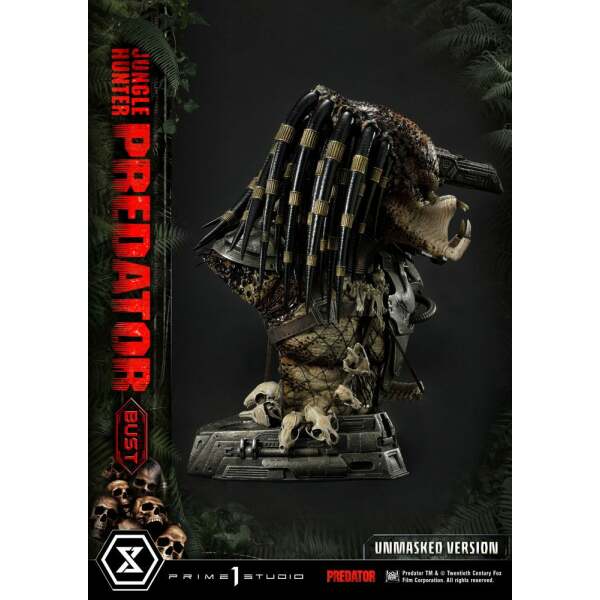 Busto Predator Unmasked Version 1/3 Jungle Hunter Predator 37cm Prime 1 Studio - Collector4U.com