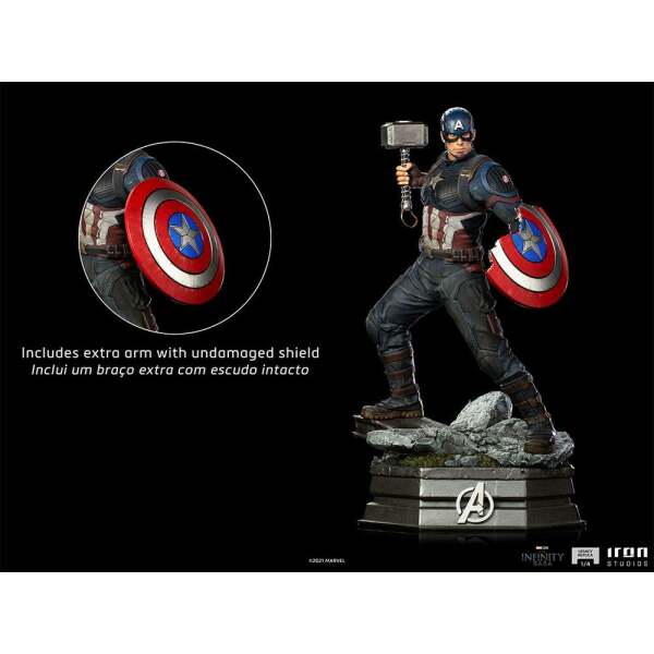 Estatua Capitán America Vengadores Infinity Saga Legacy Replica 1/4 56 cm Iron Studios - Collector4U.com