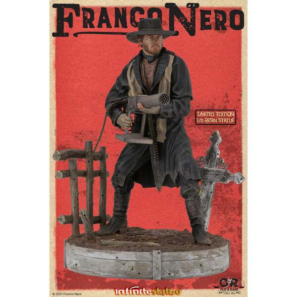 Estatua Franco Nero Django (1966) Old & Rare 30cm Infinite Statue - Collector4U.com