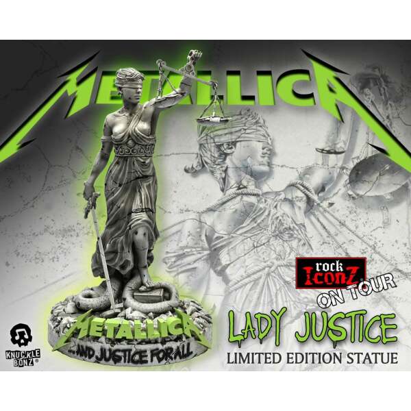 Estatua Metallica Rock Ikonz On Tour Lady Justice Knucklebonz - Collector4U.com