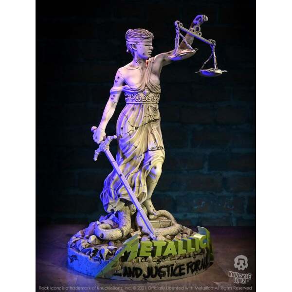 Estatua Metallica Rock Ikonz On Tour Lady Justice Knucklebonz - Collector4U.com