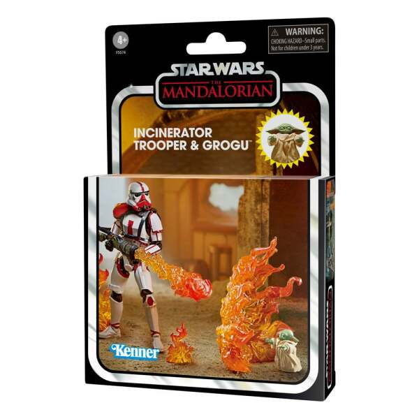 Figura Incinerator Trooper & Grogu Star Wars: The Mandalorian Vintage Collection 2022 10 cm Hasbro - Collector4U.com