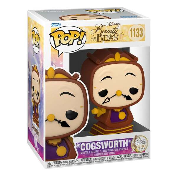 Funko Cogsworth La bella y la bestia Figura POP! Movies Vinyl 9 cm - Collector4U.com