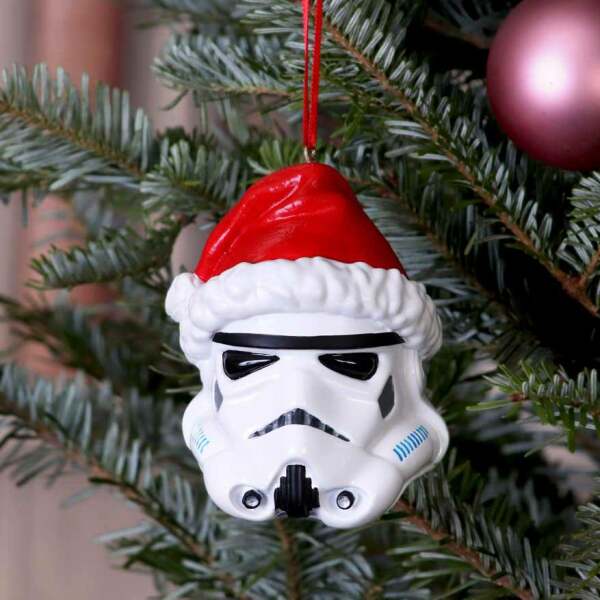 Santa Hat Stormtrooper Decoración Árbol de Navidad Original Star Wars 8cm - Collector4U.com