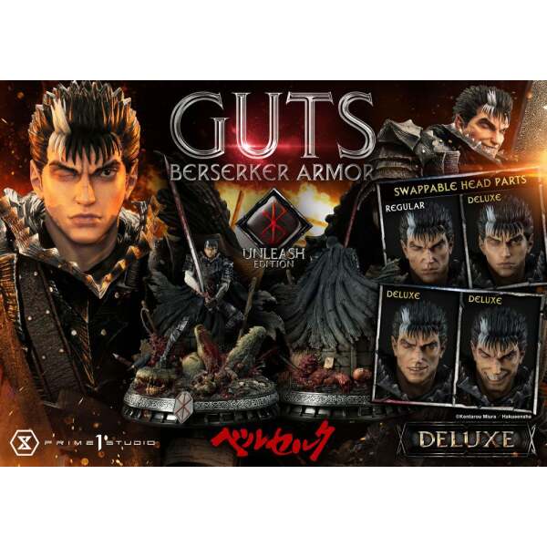 Estatua Guts Berserker Armor Berserk 1/4 Unleash Edition Deluxe Version 91 cm - Collector4U.com