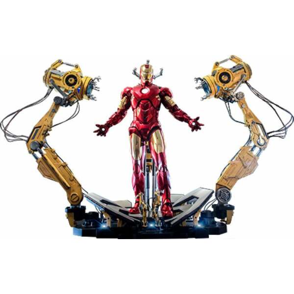 Figura Iron Man Mark IV Iron Man 2 1/4 with Suit-Up Gantry 49 cm Hot Toys - Collector4U.com