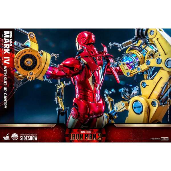 Figura Iron Man Mark IV Iron Man 2 1/4 with Suit-Up Gantry 49 cm Hot Toys - Collector4U.com