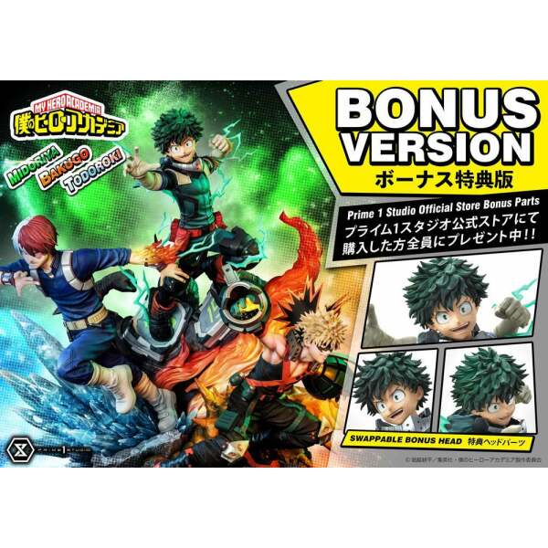 Estatua Midoriya Bakugo & Todoroki Deluxe My Hero Academia Bonus Version 69 cm - Collector4U.com