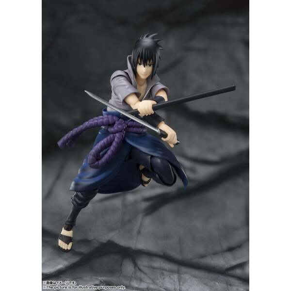 Figura Sasuke Uchiha Naruto Shippuden S.H. Figuarts He who bears all Hatred 15 cm Bandai - Collector4U.com