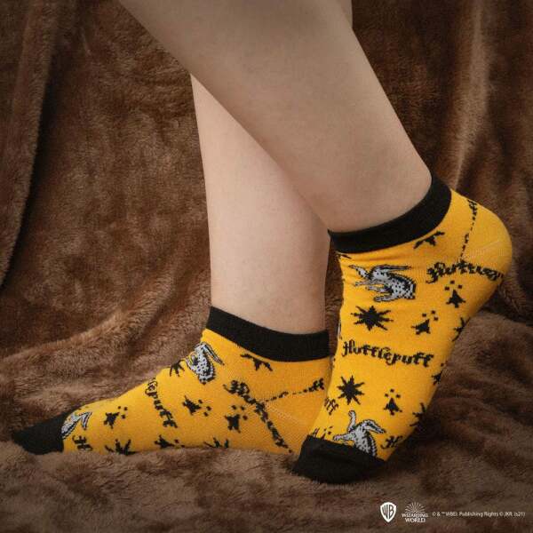 Pack de 3 Pares de calcetines tobilleros Hufflepuff Harry Potter Cinereplicas - Collector4U.com