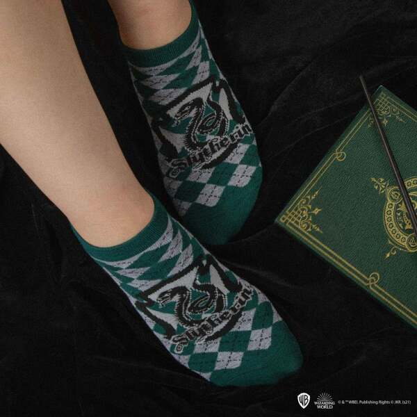 Pack de 3 Pares de calcetines tobilleros Slytherin Harry Potter Cinereplicas - Collector4U.com