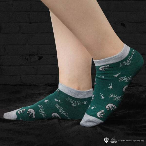 Pack de 3 Pares de calcetines tobilleros Slytherin Harry Potter Cinereplicas - Collector4U.com