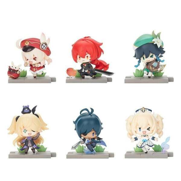 Pack de 6 Figuras Mondstadt Edition Genshin Impact Battle Scene Series 5cm miHoYo - Collector4U.com