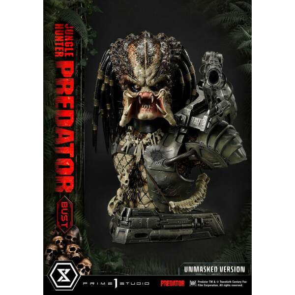 Busto Predator Unmasked Version 1/3 Jungle Hunter Predator 37cm Prime 1 Studio - Collector4U.com