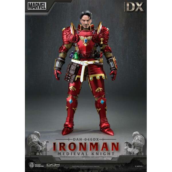 Figura Medieval Knight Iron Man Deluxe Version Marvel Dynamic 8ction Heroes 1/9 20cm Beast Kingdom - Collector4U.com