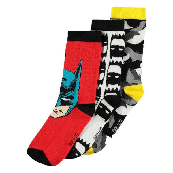 Calcetines Batman DC Comics Pack de 3 Pares de 39-42 Difuzed - Collector4U.com