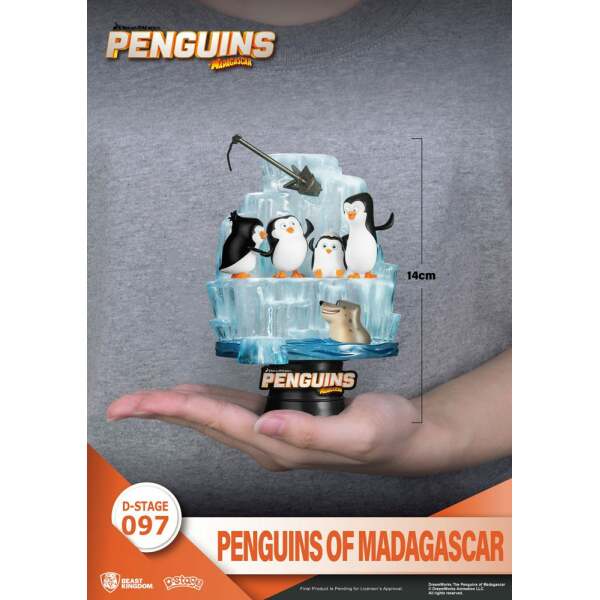 Diorama Los Pingüinos de Madagascar PVC D-Stage Skipper, Kowalski, Private & Rico 14 cm Beast Kingdom Toys - Collector4U.com