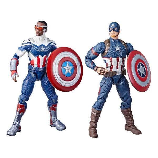 Figuras Capitán America 2022 Marvel Legends Pack de 2 Sam Wilson & Steve Rogers 15 cm Hasbro - Collector4U.com