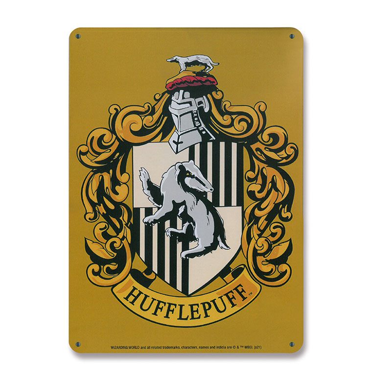 Placa de Chapa Hufflepuff Harry Potter 15 x 21 cm Logoshirt