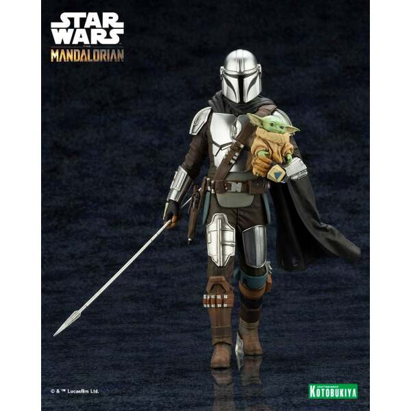 Estatua Mandalorian & Grogu with Beskar Staff Star Wars The Mandalorian ARTFX 1/10 18 cm Kotobukiya - Collector4U.com