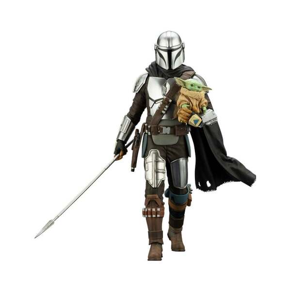 Estatua Mandalorian & Grogu with Beskar Staff Star Wars The Mandalorian ARTFX 1/10 18 cm Kotobukiya - Collector4U.com