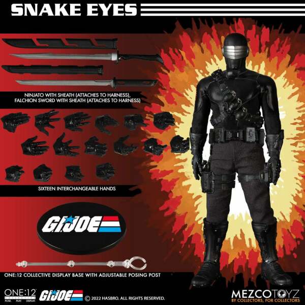 Figura Snake Eyes G.I. Joe 1/12 Deluxe Edition 17 cm Mezco Toys - Collector4U.com