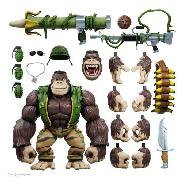 Figura Guerrilla Gorilla Tortugas Ninja Ultimates 20 cm Super7 - Collector4U.com