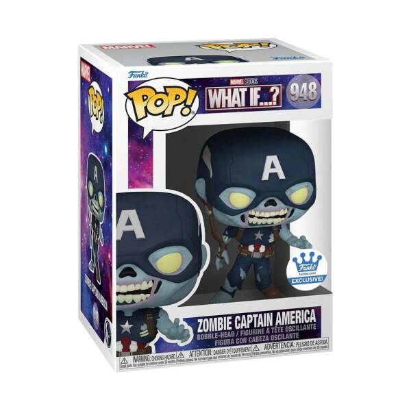 Funko Zombie Capitán América Exclusive ¿Qué pasaría si...? POP! Animation Vinyl 9cm - Collector4U.com